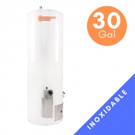 Calentador Con Difusor De  Gases De Acumulacion De Agua A Gas 30 Galones Tanque Acero Inoxidable