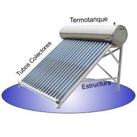 Calentador De Agua Energia Solar 100 Litros A Gravedad Termico De 10 Tubos