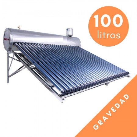 Calentador De Agua Energia Solar 100 Litros A Gravedad Termico De 10 Tubos