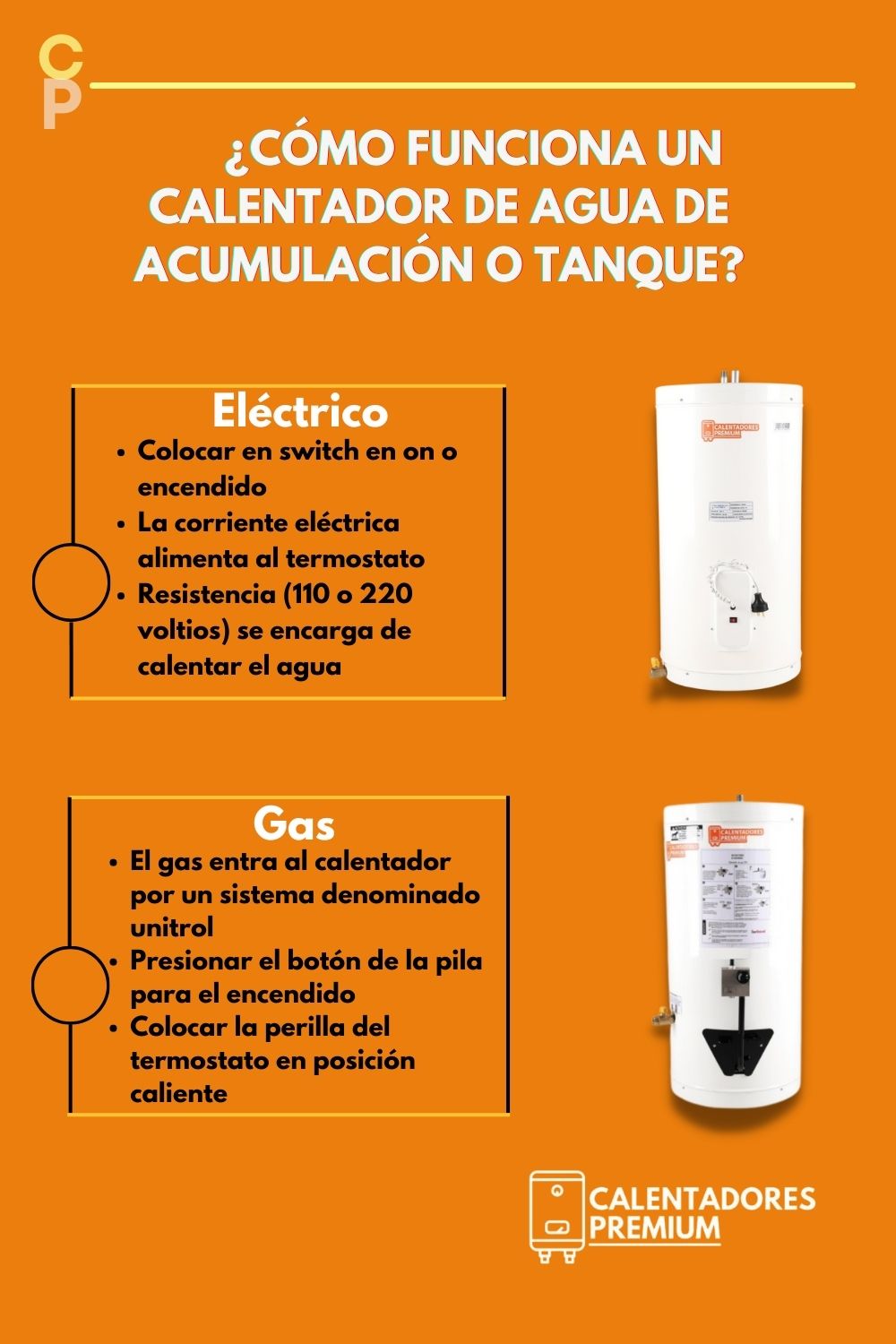 Cómo funciona un calentador de agua de acumulación o tanque? – Calentadores  Premium