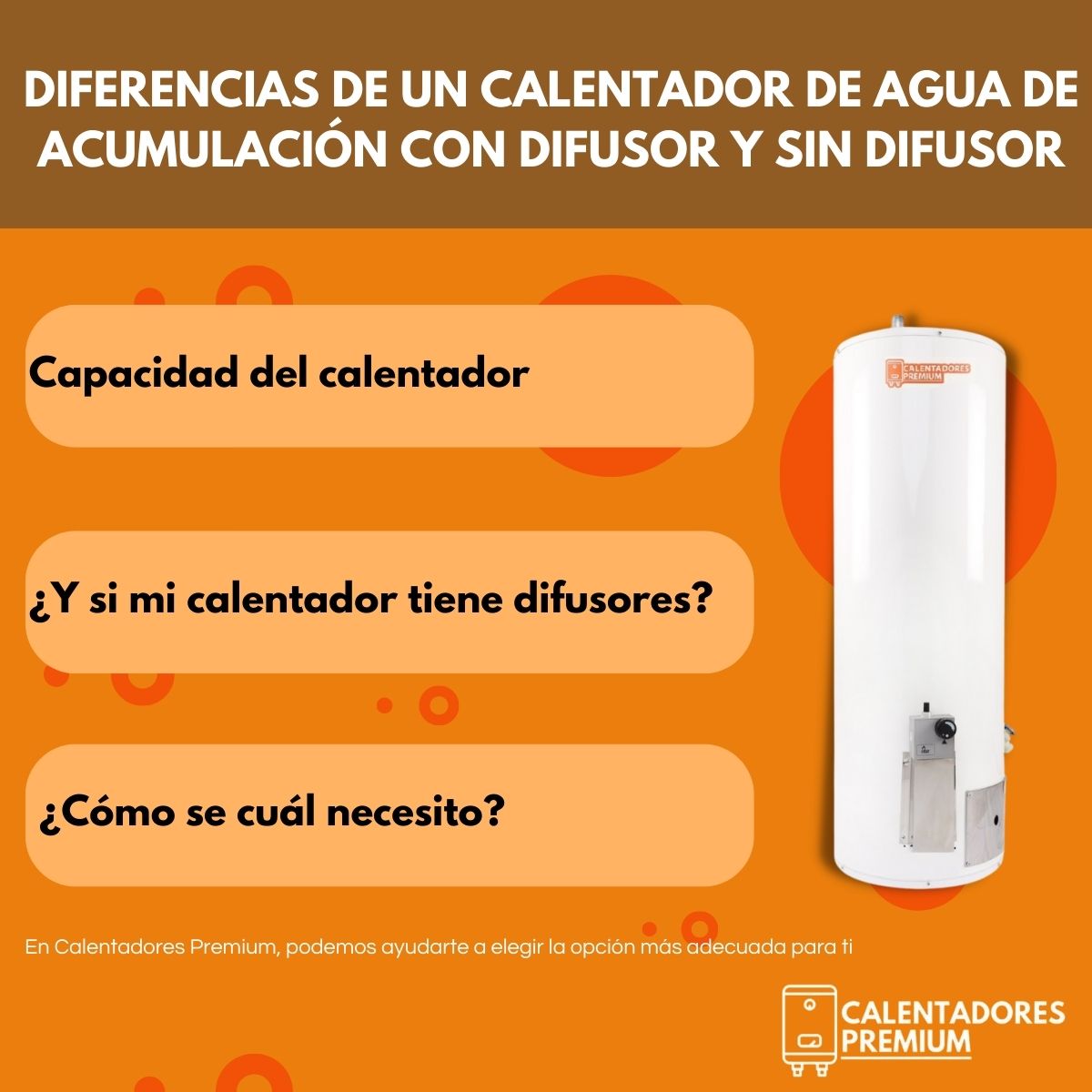 Cómo funciona un calentador de agua de acumulación o tanque? – Calentadores  Premium